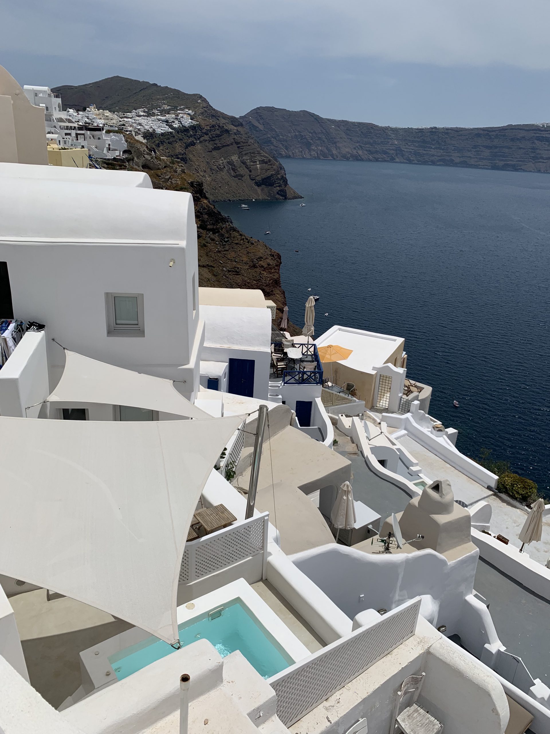 Santorini Blick aufs Meer